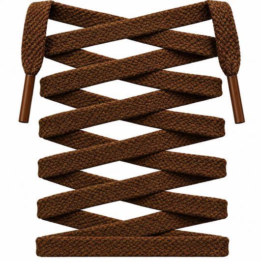 Brown Premium Flat Shoelaces