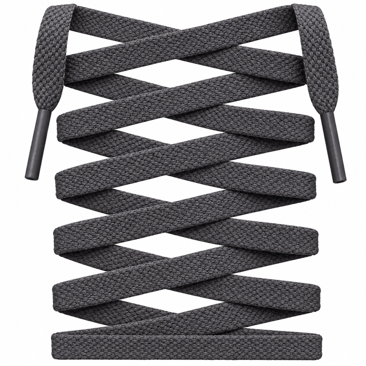 Dark Grey Premium Flat Shoelaces
