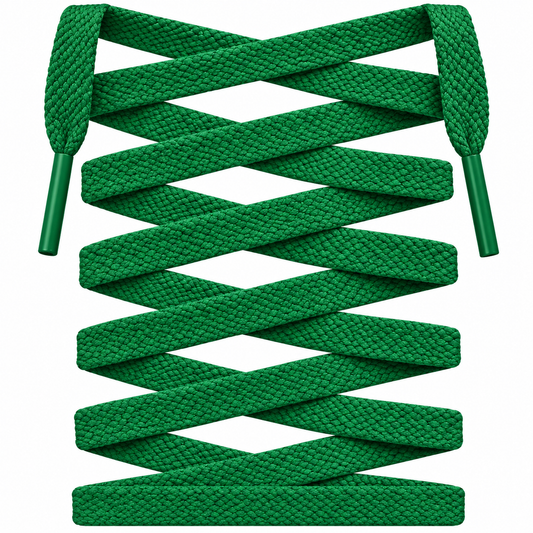 Green Premium Flat Shoelaces
