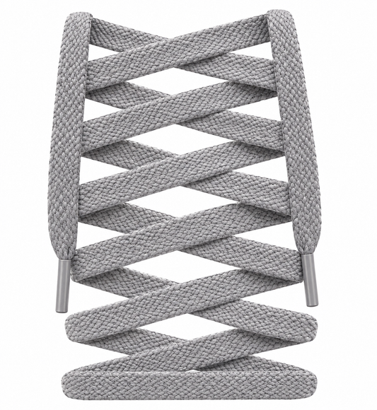 Grey Premium Flat Shoelaces