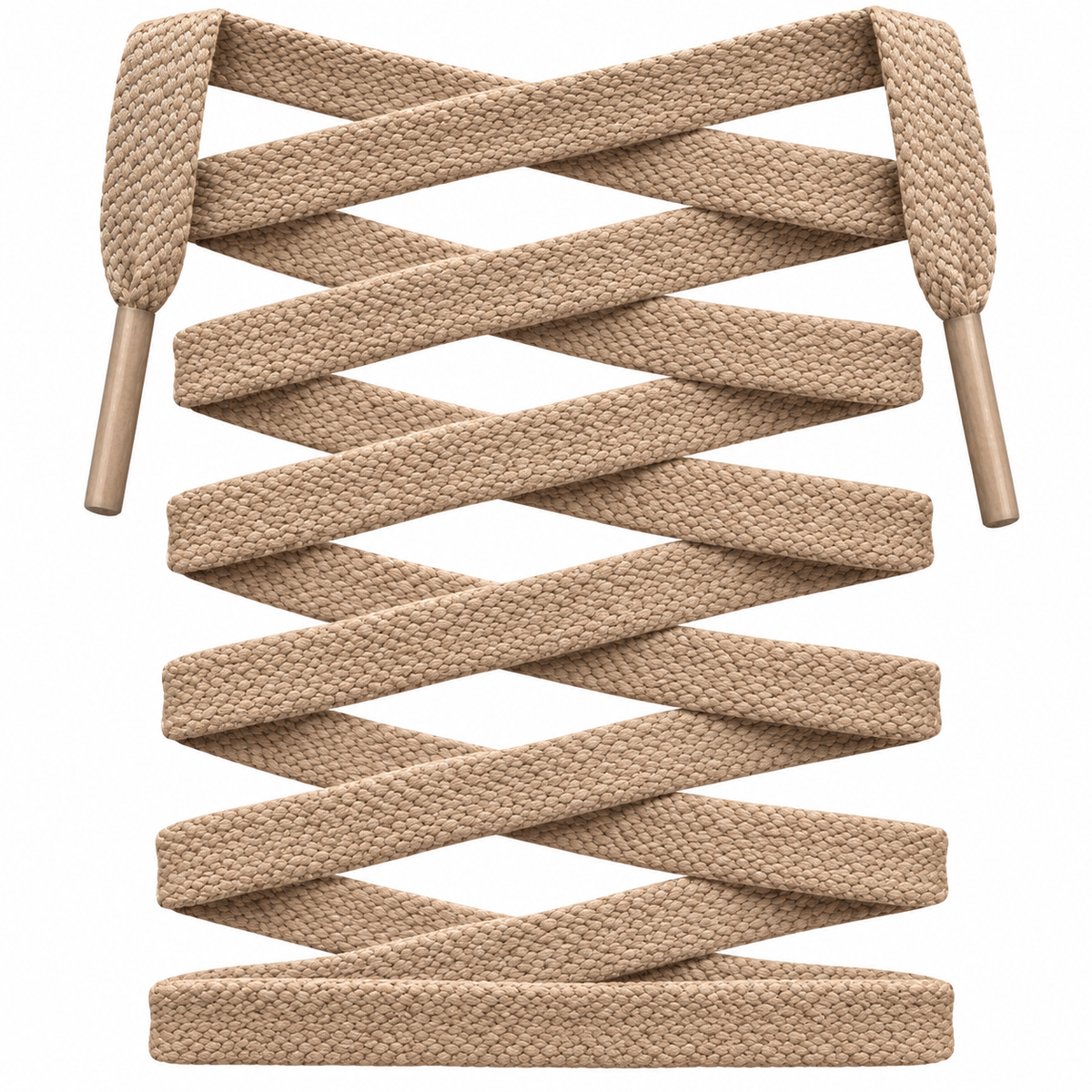 Latte Premium Flat Shoelaces