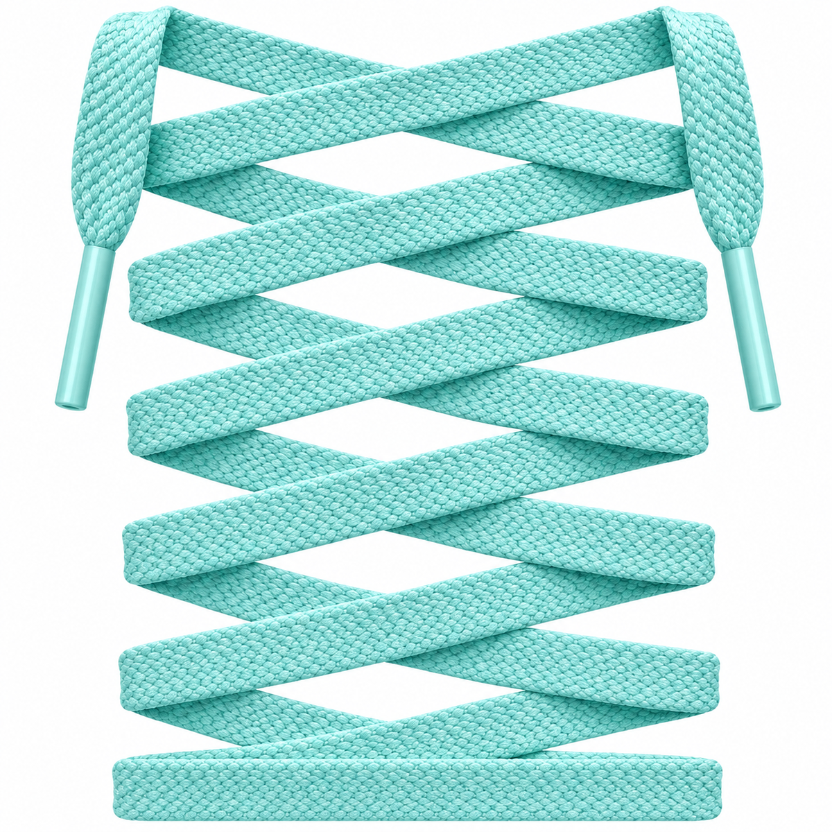 Mint Blue Premium Flat Shoelaces