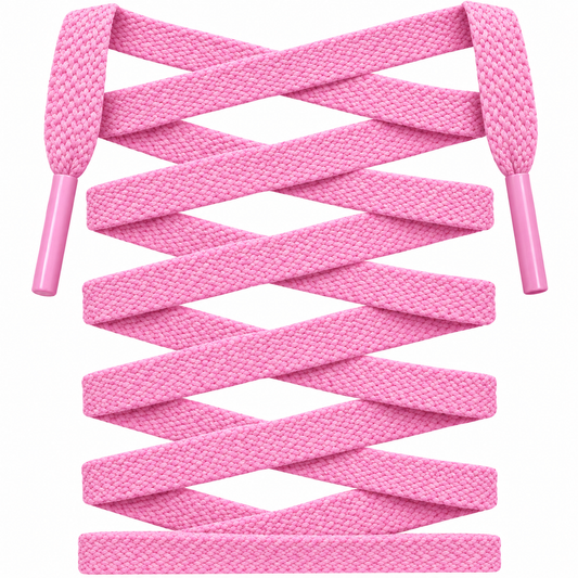 Party Pink Premium Flat Shoelaces