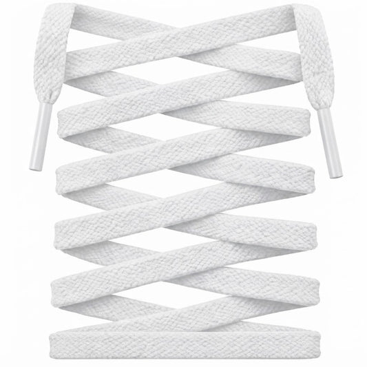 White Premium Flat Shoelaces