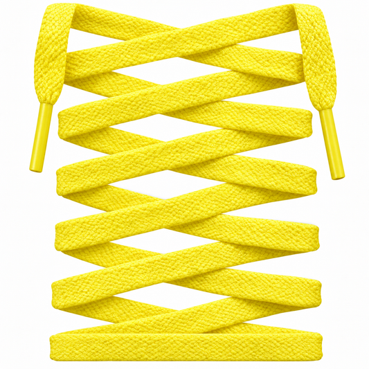 Yellow Premium Flat Shoelaces